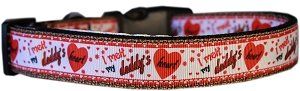 Melt Daddy's Heart Nylon Dog Collar LG