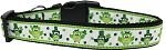 St Patty's Day Party Owls Nylon Dog Collar SM