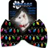 Digital Christmas Lights Pet Bow Tie