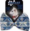 Blue Reindeer Pet Bow Tie