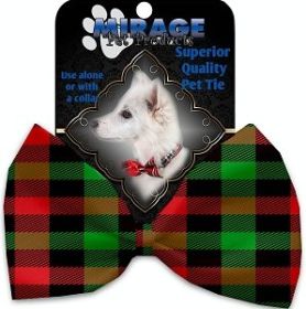 Christmas Plaid Pet Bow Tie