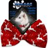 Dancing Reindeer Pet Bow Tie