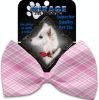 Cupid Pink Plaid Pet Bow Tie