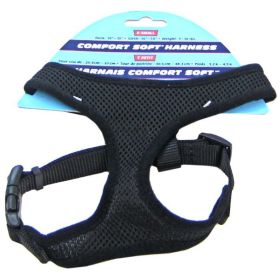 Coastal Pet Comfort Soft Adjustable Harness  Black  X Small  5/8" Width (Girth Size 16"