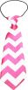 Big Dog Neck Tie Chevron Bright Pink