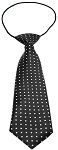 Big Dog Neck Tie Swiss Dot Black