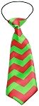 Christmas Chevron Big Dog Neck Tie