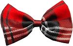 Dog Bow Tie Plaid Red