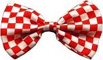 Dog Bow Tie Checkered Red