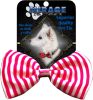 Dog Bow Tie Stripes Pink