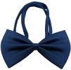 Plain Navy Blue Bow Tie