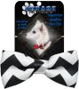 Dog Bow Tie Black Chevron