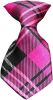 Dog Neck Tie Plaid Pink