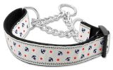 Anchors Nylon Ribbon Collar Martingale White Large