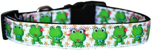 Happy Frogs Nylon Dog Collar MD Narrow