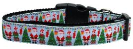 Aqua Santa Nylon Dog Collar XL