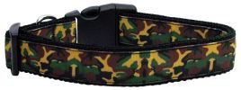 Green Camo Nylon Dog Collar XL