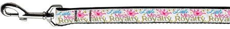 Little Miss Royalty Nylon Dog Leash 5/8 inch wide 6ft Long