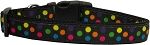 Black Multi-Dot Nylon Dog Collar XL