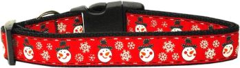 Snowmen Nylon Dog Collar XL