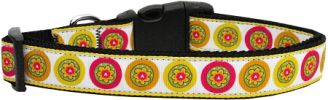 Autumn Daisies Nylon Dog Collar XL