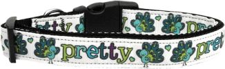 Pretty as a Peacock Nylon Dog Collar XL