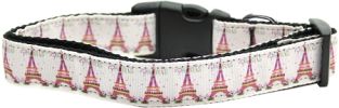 Eiffel Tower Nylon Dog Collar XL