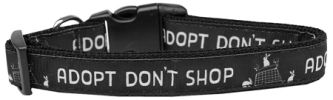 Adopt Don't Shop Nylon Dog Collar XS