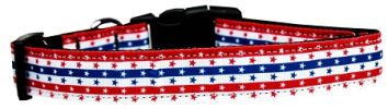 Stars in Stripes Nylon Dog Collar XS