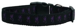 Purple Deer Nylon Dog Collar XL