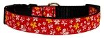 Butterfly Nylon Ribbon Collar Red Medium