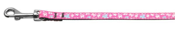 Butterfly Nylon Ribbon Collar Pink 3/8 wide 6Ft Lsh