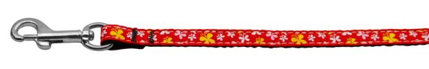 Butterfly Nylon Ribbon Collar Red 3/8 wide 6Ft Lsh