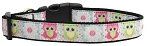 Sweet as Sugar Owls Nylon Dog Collar Medium Narrow