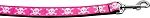 Pink Skulls Nylon Dog Leash 3/8 inch wide 4ft Long