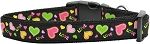 Neon Love Nylon Dog Collar Medium Narrow