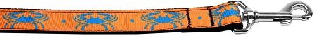 Blue Crabs Nylon Dog Leash 5/8 inch wide 4ft Long