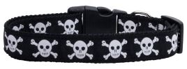 Skulls Nylon Dog Collar Medium Narrow