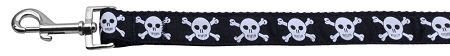 Skulls Nylon Dog Leash 3/8 inch wide 6ft Long