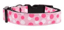 Confetti Dots Nylon Collar Light Pink Medium