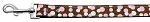 Confetti Dots Nylon Collar Chocolate 1 wide 6ft Lsh