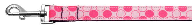 Diagonal Dots Nylon Collar Light Pink 1 wide 6ft Lsh