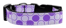 Diagonal Dots Nylon Collar Lavender Large