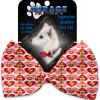 Foxy Love Pet Bow Tie Collar Accessory with Velcro