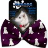 Purple Puppy Love Pet Bow Tie Collar Accessory with Velcro