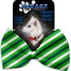 St Patrick's Stripes Pet Bow Tie Collar Accessory with Velcro