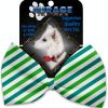 Lucky Stripes Pet Bow Tie Collar Accessory with Velcro