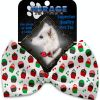 Christmas Cupcakes Pet Bow Tie Collar Accessory with Velcro