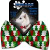 Classy Christmas Trees Pet Bow Tie Collar Accessory with Velcro