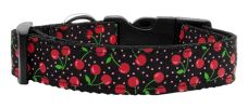 Cherries Nylon Collar Black Sm